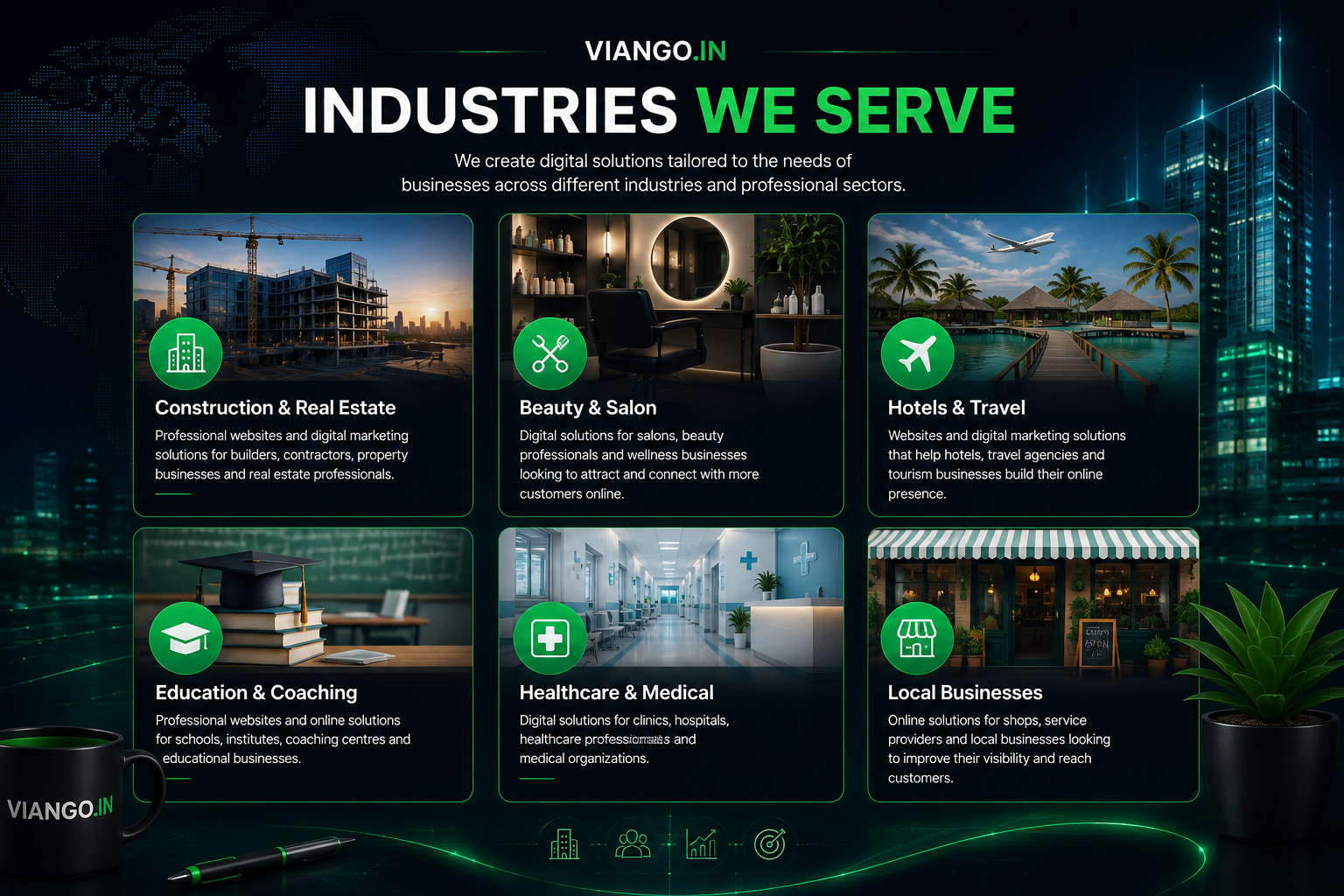 VIANGO.IN digital solutions for businesses across different industries